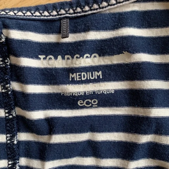 Toad & CO Navy Striped Women's Dress - Picture 3 of 8